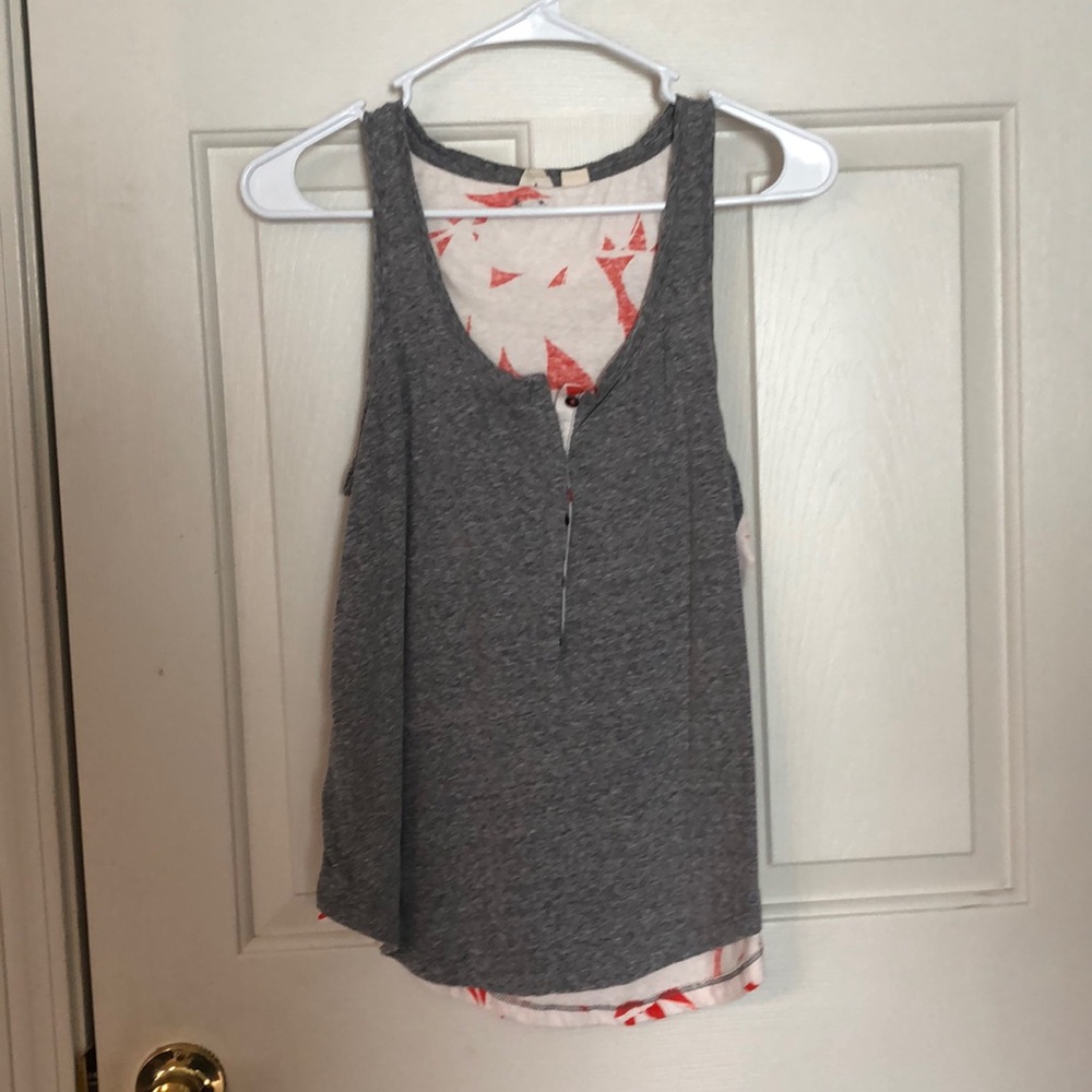Size small grey front pink back tank top